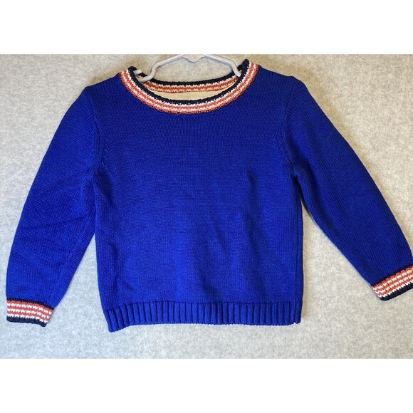 Janie and Jack Other - janie and jack Boys 2t Sweater Cotton Knit Royal Blue Stripe Coastal Preppy